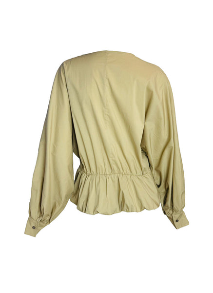 V-Neckline Cinched Waist Top