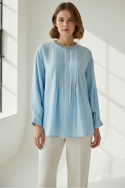 Embellished Collar Blouse