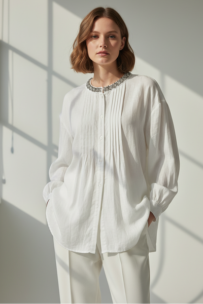 Embellished Collar Blouse