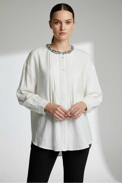Embellished Collar Blouse