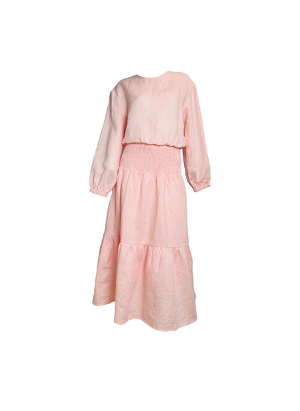 Top & Smocked Skirt Linen Set