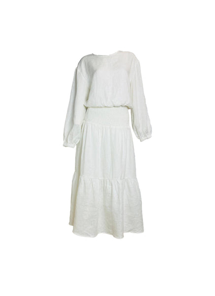 Top & Smocked Linen Skirt Set