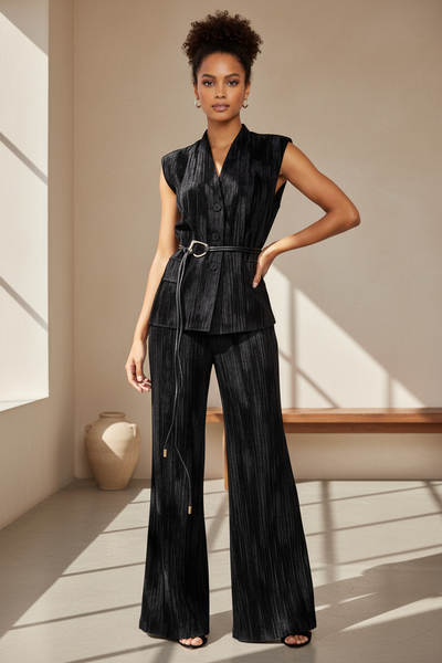 V-neck Vest Top & Pants Set