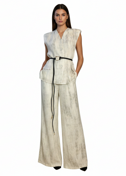 V-neckline Vest Top & Pants Set