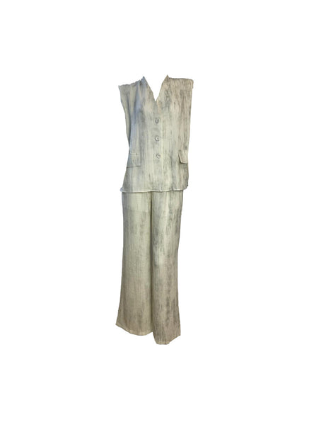 V-neckline Vest Top & Pants Set