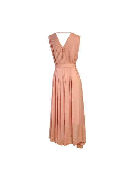 A-line Pleated Long Dress