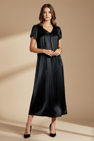 Floral Bubs Neckline Dress