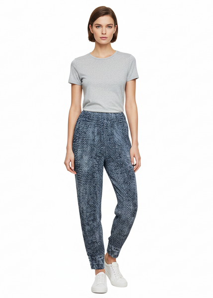 Tie-dye Denim Pleated Pants