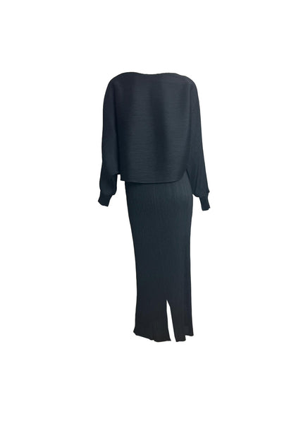 Crop Top & Skirt Pleated Top