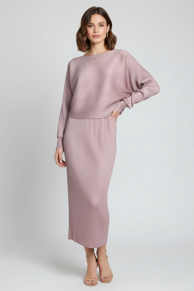 Crop Top & Skirt Pleated Top