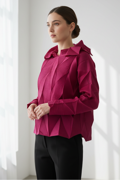 Quilted Pleated Top