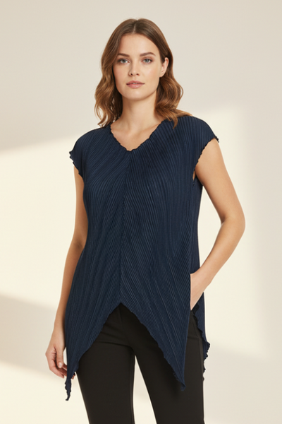 Asymmetrical Pleated Top