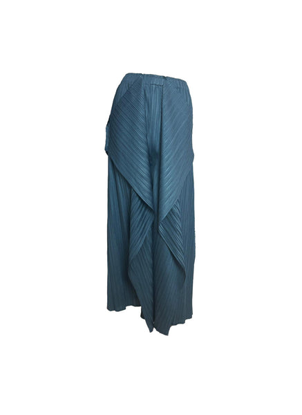 Asymmetrical Pleated Pants