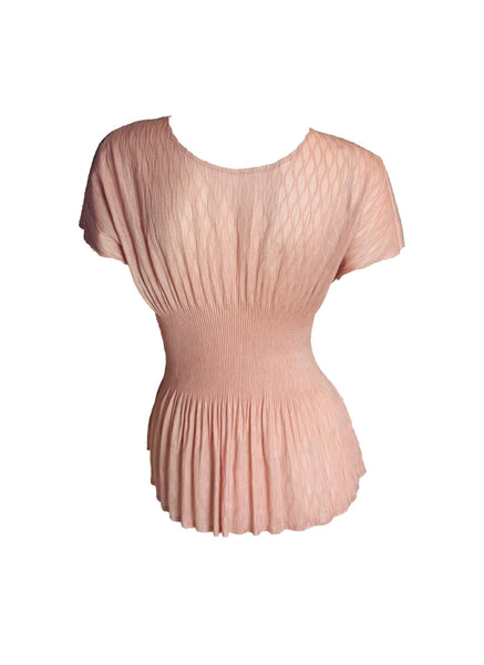 Capped Sleeves Peplum Top