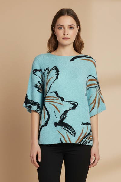 Artistic Floral Creased Top