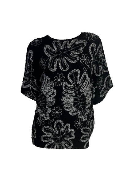 Leaf Motifs Creased Top