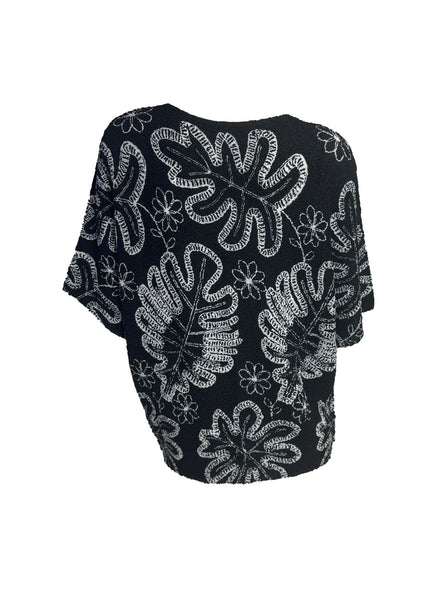 Leaf Motifs Creased Top