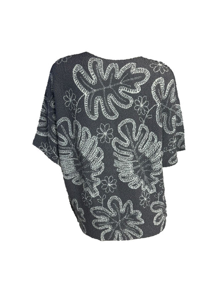 Leaf Motifs Creased Top