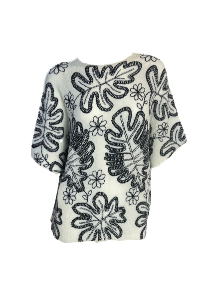 Leaf Motifs Creased Top
