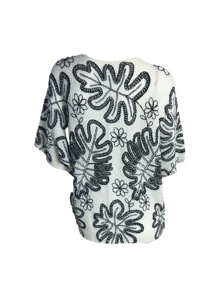 Leaf Motifs Creased Top