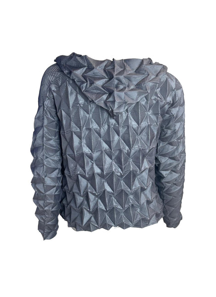 Quilted Hoodie Pleated Top