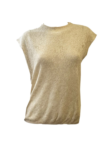 Lace-texture Sheer Top