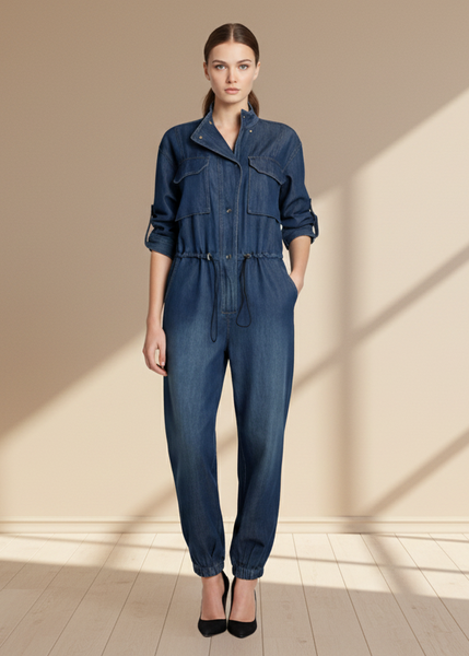 Denim Utility Jumpsuit