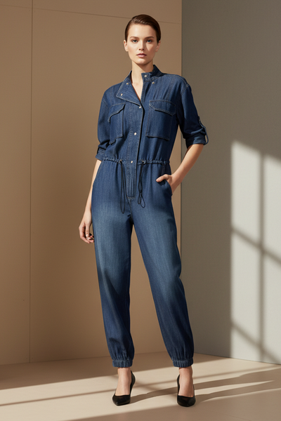 Denim Utility Jumpsuit
