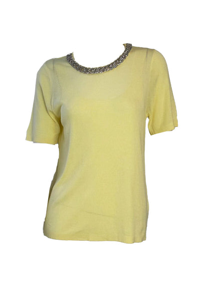 Embellished Collar Knit Top