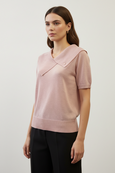 Layered Collar Knit Top