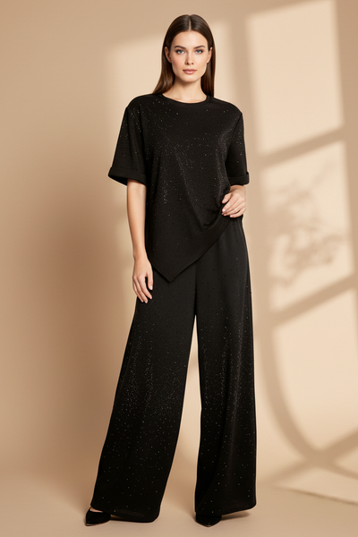 Glitter Stubs Jersey Pants