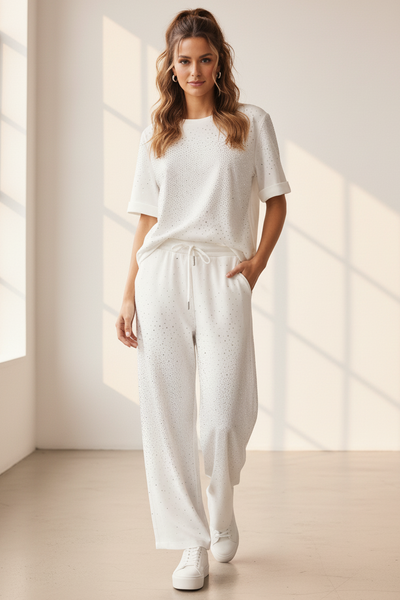 Glitter Stubs Jersey Pants