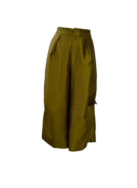 Cropped Satin Culottes