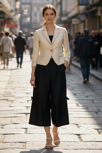 Cropped Satin Culottes