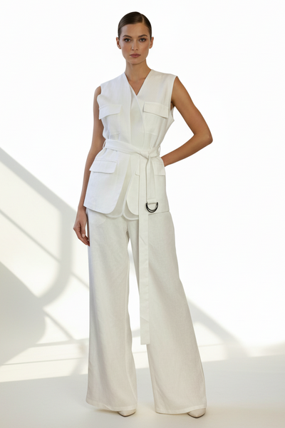 Vest-Style Top & Pants Set