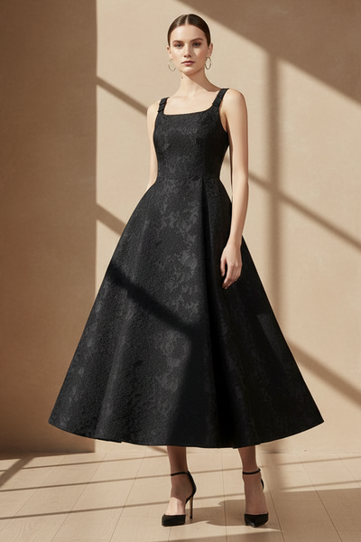 Fitted Bodice Voluminous Dress
