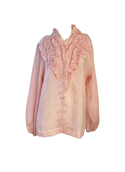 Ruffles Linen Blouse