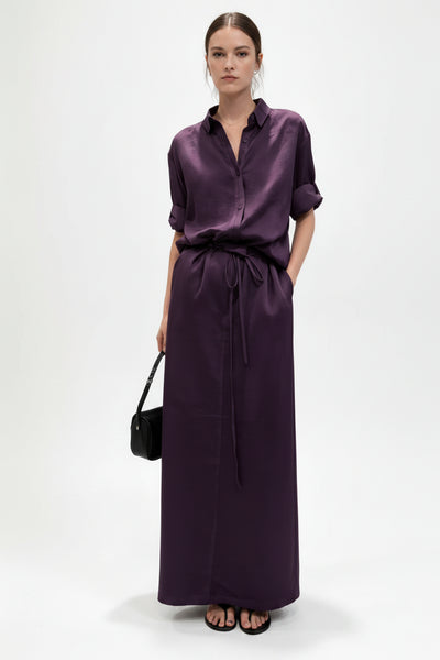 Linen Blouse & Long Skirt Set