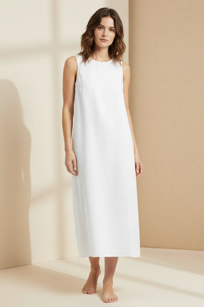 Linen Breeze Maxi Dress