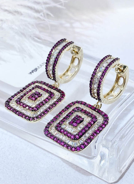 4240014 Gemstone Silver Earrings *Last Pair