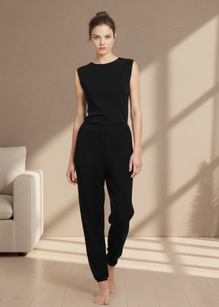 Side Pocket Pleated Pants
