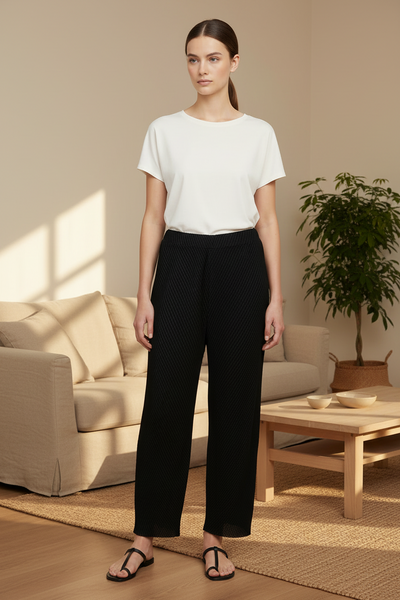 Side Pocket Pleated Pants