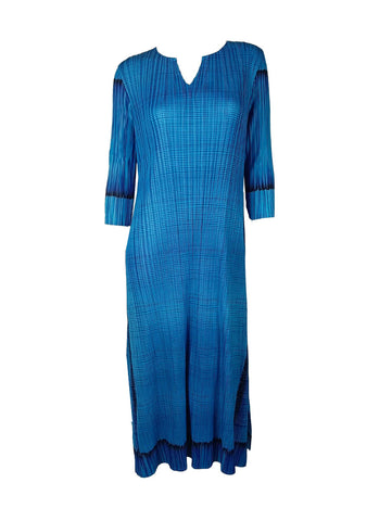 4250006 Tie-Dye Long Sleeve Pleated Dress *Preorder