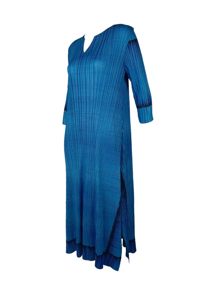 4250006 Tie-Dye Long Sleeve Pleated Dress *Preorder