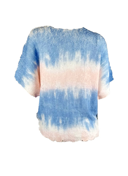 4250015 Gradient Printed Pleats Top *Preorder