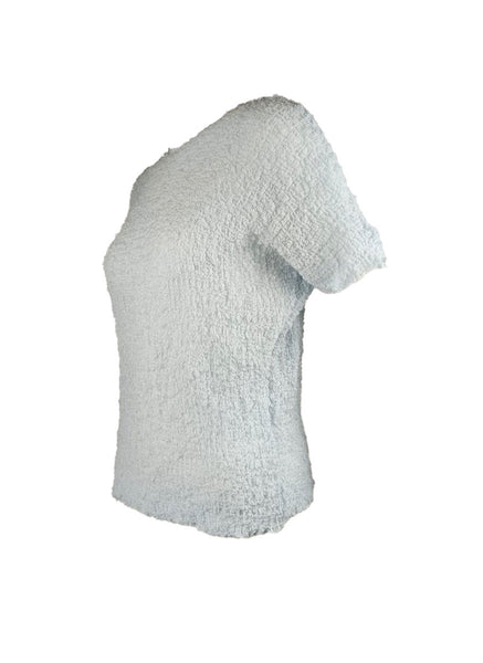 4250017 Short Sleeved Pleated Puff Top *Blue