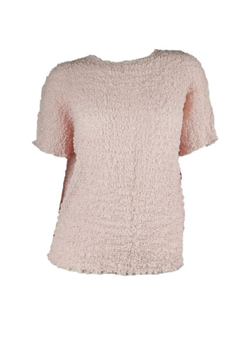 4250017 Short Sleeved Pleated Puff Top *Pink