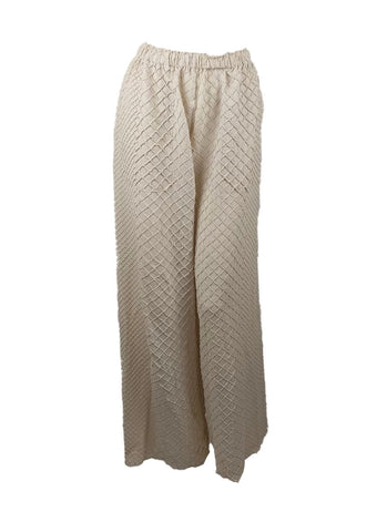 4250020 Embroidered Pleated Pants *Beige