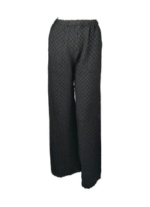 4250020 Quilted Pleated Pants *Black