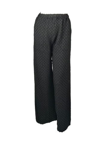 4250020 Quilted Pleated Pants *Black